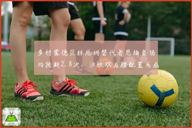 多特蒙德贝林厄姆替代者恩梅查场均抢断2.8次,沙欣双后腰配置或成防守新支点